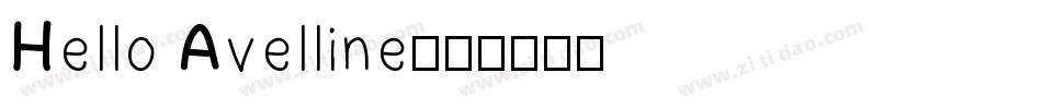 Hello Avelline字体转换
